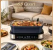 6-in-1 Programmable Slow Cooker with Keep Warm Functions Adjustable Timer Control