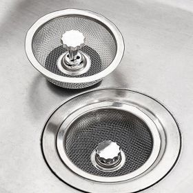 Stainless Steel Sink Filter With Plug; Kitchen Water Filter; Wash Basin Slag Screen