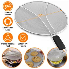 13" Stainless Steel Fine Mesh Grease Splatter Splash Screen