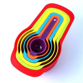 Plastic, Multi-Color, Measuring Cups and Spoons Set