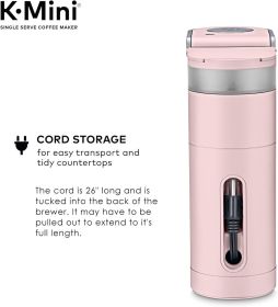 Keurig Single Serve K-Cup Pod Coffee Maker, 6 to 12oz Brew size, with Cord Storage,Dusty Rose
