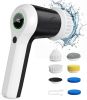Electric Spin Scrubber, Cordless Shower Scrubber with Battery Level Display, 2 Speeds Electric Scrubber for Cleaning with 6 Replaceable Heads