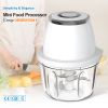 Electric Food Chopper with LED Indicator, 350ml Cordless Mini Food Processor for Garlic, Onion, Vegetables & Meat â€“ Rechargeable USB-C Blender