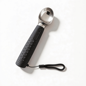 Electric Heated Ice Cream Scoop, Fast Heating, Rechargeable with LED Monitor, Waterproof Stainless Steel Metal Ice Cream Scoop with USB-C Charging