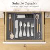 Silverware Drawer Organizer, Expandable Utensil Tray for Kitchen, BPA Free Flatware and Cutlery Holder