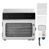 Food Dehydrator Machine, 6 Stainless Steel Trays, 400W Electric Food Dryer with Adjustable Temperature & 24-Hour Timer, Freeze Dryer for Jerky, Meat