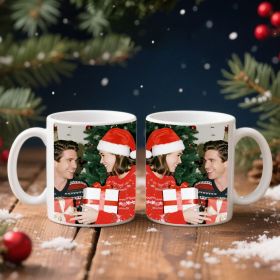 Custom Photo Christmas Mug Gift 11oz - (Must upload the image)