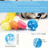 8PCS of smiling face shaped temperature-sensitive sponge, which softens in hot water and hardens in cold water, is used for kitchen cleaning