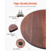 24 in Wood Lazy Susan Turntable, 360° Rotation Round Clear Tabletop Rotating Tray, Acacia Wood Dining Table Centerpiece, Smooth and Silent Spin