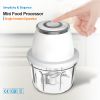 Electric Food Chopper with LED Indicator, 350ml Cordless Mini Food Processor for Garlic, Onion, Vegetables & Meat â€“ Rechargeable USB-C Blender