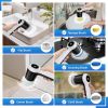 Electric Spin Scrubber, Cordless Shower Scrubber with Battery Level Display, 2 Speeds Electric Scrubber for Cleaning with 6 Replaceable Heads