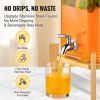 Beverage Dispenser, 1.5 Gallon Drink Dispensers for Parties, 2PC,Glass Juice Dispenser with Stand, Stainless Steel Spigot