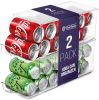 Soda Can Organizer Soda Can Dispenser for Refrigerator - Fridge Organizer Stackable Drink Organizer for Fridge or Refrigerator - Holds 12 Cans Each