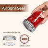 Small Mason Jars 8 oz 6Pcs, Half Pint Regular Mouth Mason Jar with Lids and Seal Bands, Glass Canning Jars for Jam, Jelly, Spice, Meal Prep, Honey