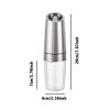 Gravity Electric Salt And Pepper Grinder Set Stainless Steel LED Light One Hand Operation