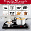 Dual-head induction cooker – a portable desktop model featuring touch control, 4000W heating capacity, 9 temperature and power settings