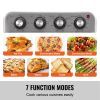 7-IN-1 Air Fryer Toaster Oven, 18L Convection Oven, 1700W Stainless Steel Toaster Ovens Countertop Combo with Grill, Pizza Pan, Gloves, 6 Slices Toast