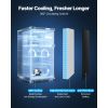 Mini Fridge, 3.2 Cu.Ft, Single Door Compact Refrigerator, Adjustable Temperature, Glass Shelf, Energy Efficient Small Refrigerator, Reversible Door