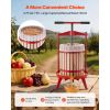Fruit Wine Press, 4.75Gal/18L Manual Juice Maker, Solid Beech Wood Basket, Vintage Traditional Juicer with 2 Filter Bags