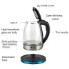 HD-1861-A 110V 1200W 1.8L Electric Glass Kettle US Plug