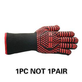 Barbecue Glove (1-piece, NOT a pair) - 800 Degree Heat Resistant Fireproof and Flame Retardant (Quantity: 1pc)