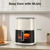 Air Fryer 6 Quart Capacity with Window Square Air Fryer 12-in-1 Air Fry, Roast, Reheat, Dehydrate, Bake, Steam with 400F