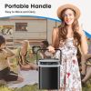 Countertop Ice Maker with Handle, 26lbs/24H Portable Ice Machine, 9 Bullet Ice Cubes Ready in 6 Mins, Self-Cleaning, Quiet Compact Ice Maker for Home
